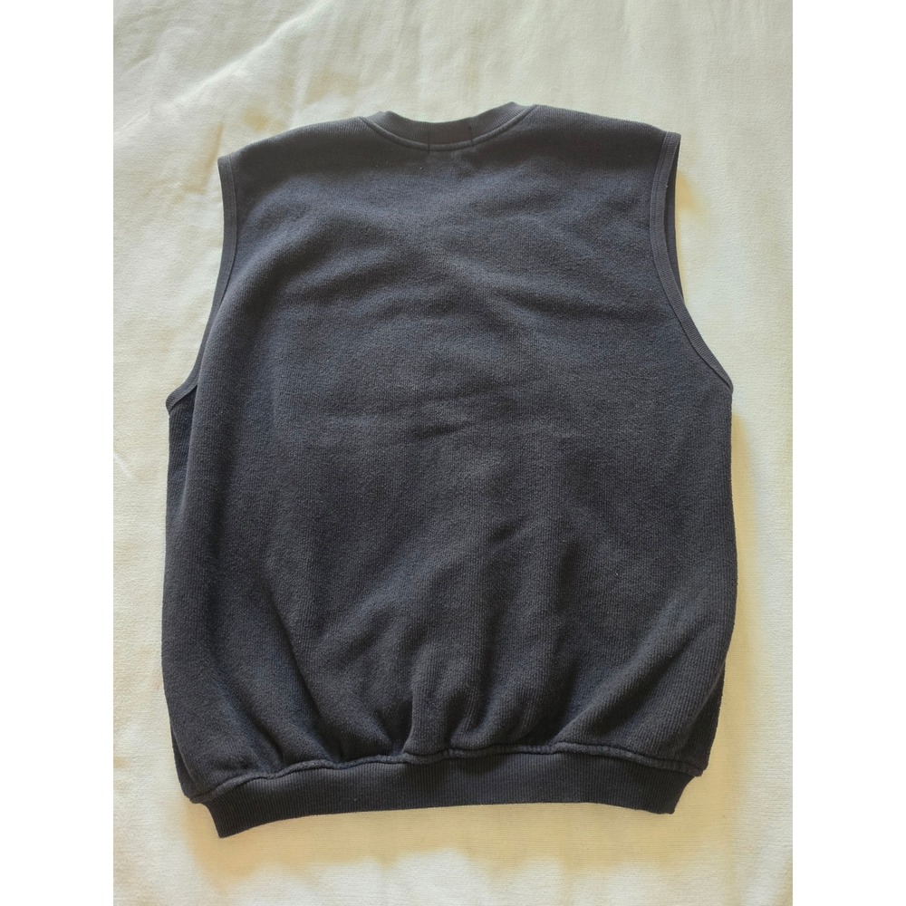 Ashworth Golf Vest Mens Medium Black V-Neck Sleeveless Sweatshirt Made in USA - Picture 5 of 7